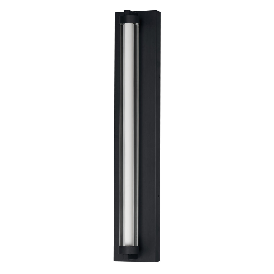 Fuse 27" LED Outdoor Wall Sconce by ET2 Lighting in Black / Gold, front view