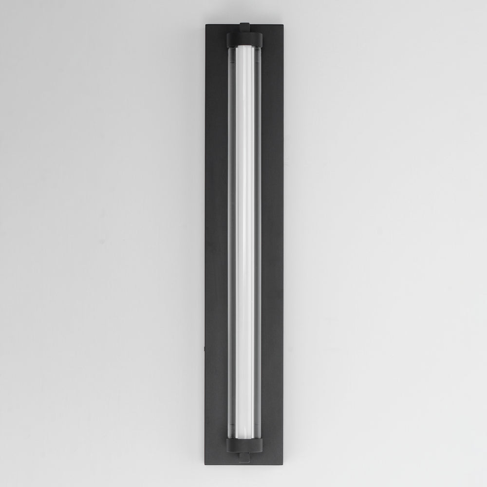 Fuse 27" LED Outdoor Wall Sconce by ET2 Lighting, styled view 1