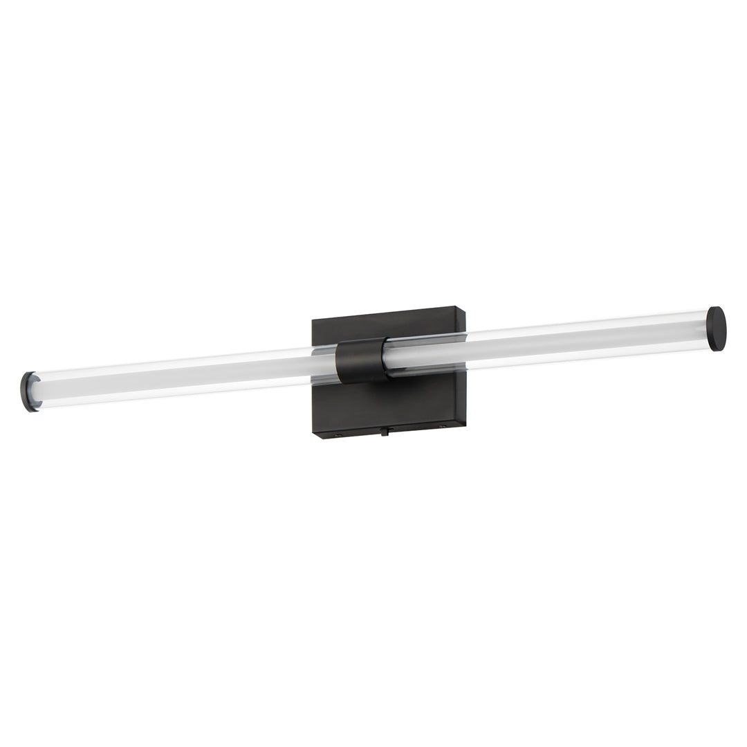 Fuse 30" LED Bath Vanity CCT Select by ET2 Lighting in Black, front view