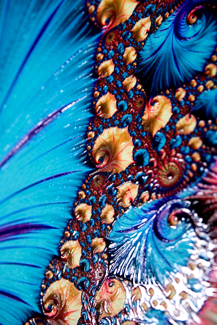 Aurora Spiral Luxe — Haptic 3D Embossed + High-Gloss Lacquer Print Home &amp; Garden > Decor > Artwork > Posters, Prints, &amp; Visual Artwork Insigne Art Design