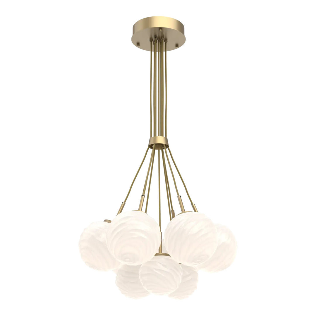 Gaia Cluster Bloom by Hammerton Studio – 9 Lights in Gilded Brass