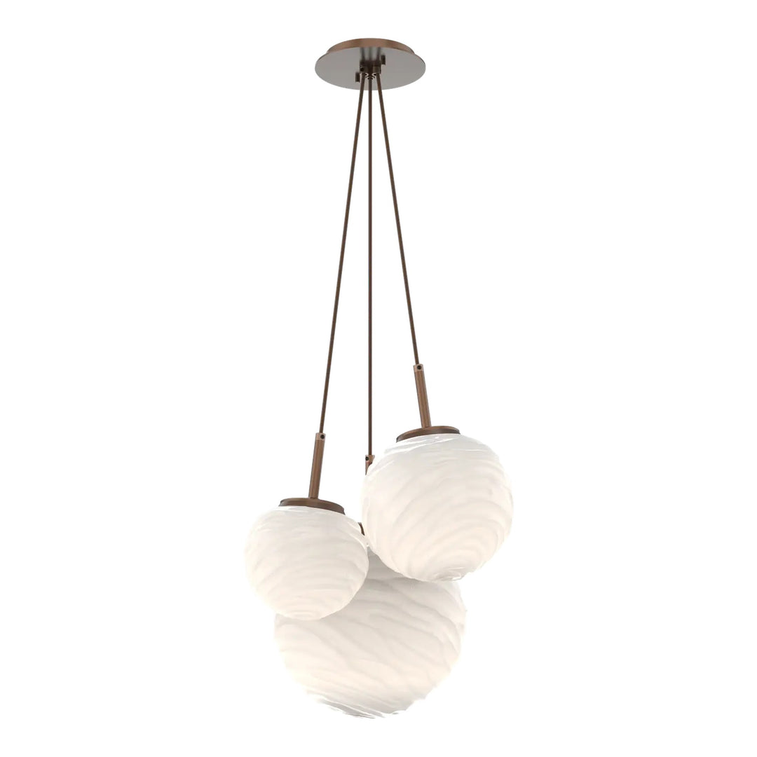 Gaia Cluster Pendant by Hammerton Studio – 3 Lights in Burnished Bronze
