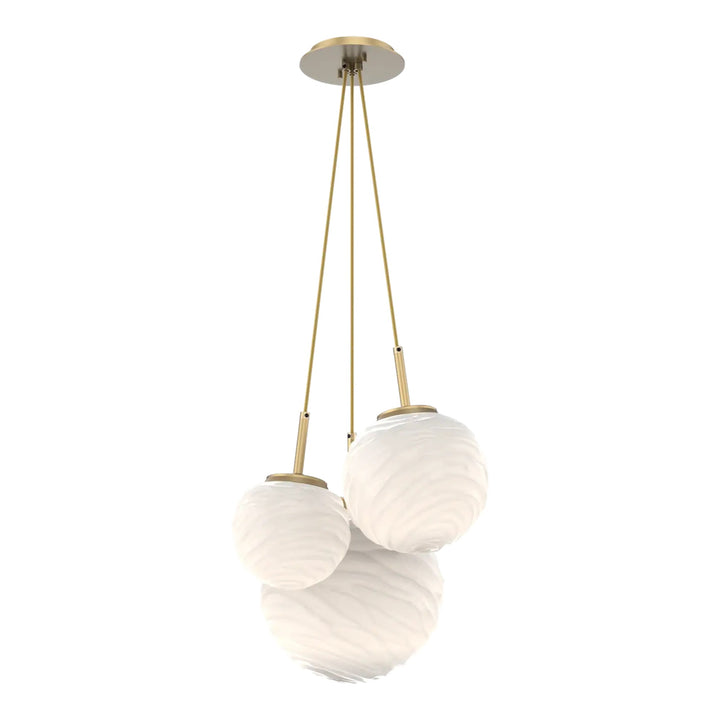 Gaia Cluster Pendant by Hammerton Studio – 3 Lights in Gilded Brass