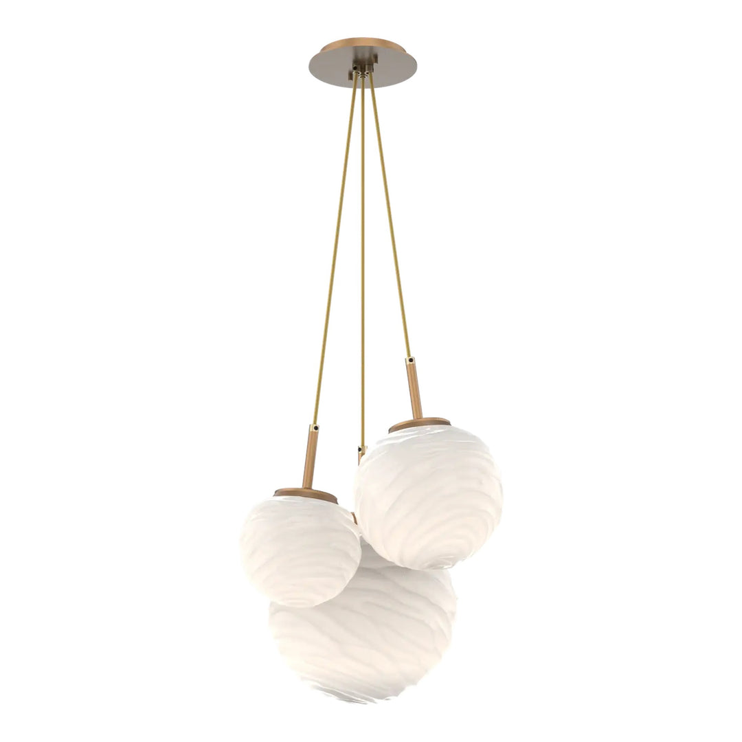 Gaia Cluster Pendant by Hammerton Studio – 3 Lights in Novel Brass