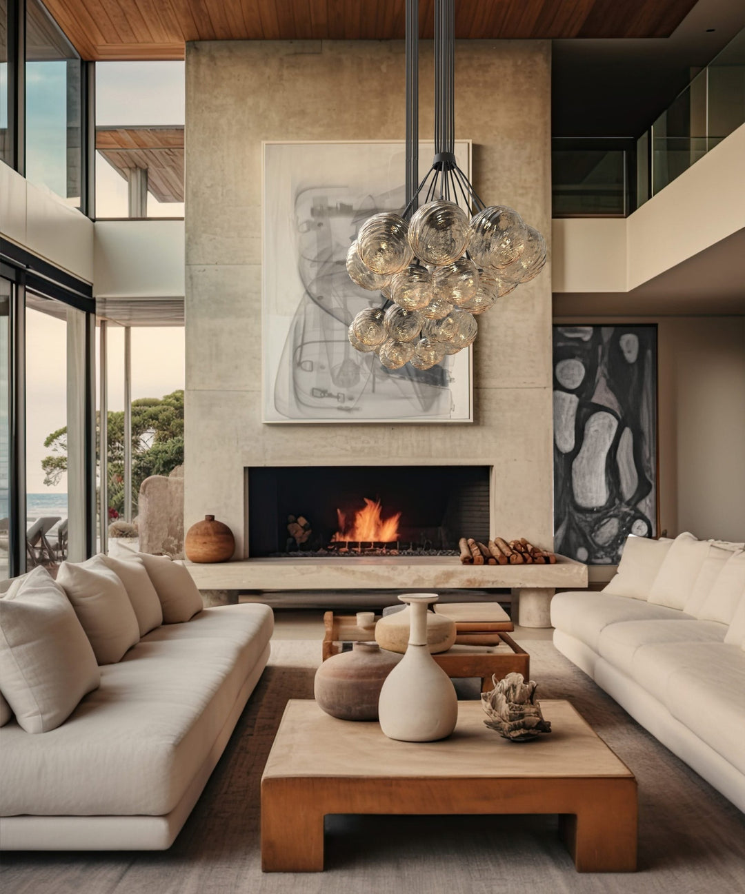Gaia Cluster Pendant by Hammerton Studio in a styled interior