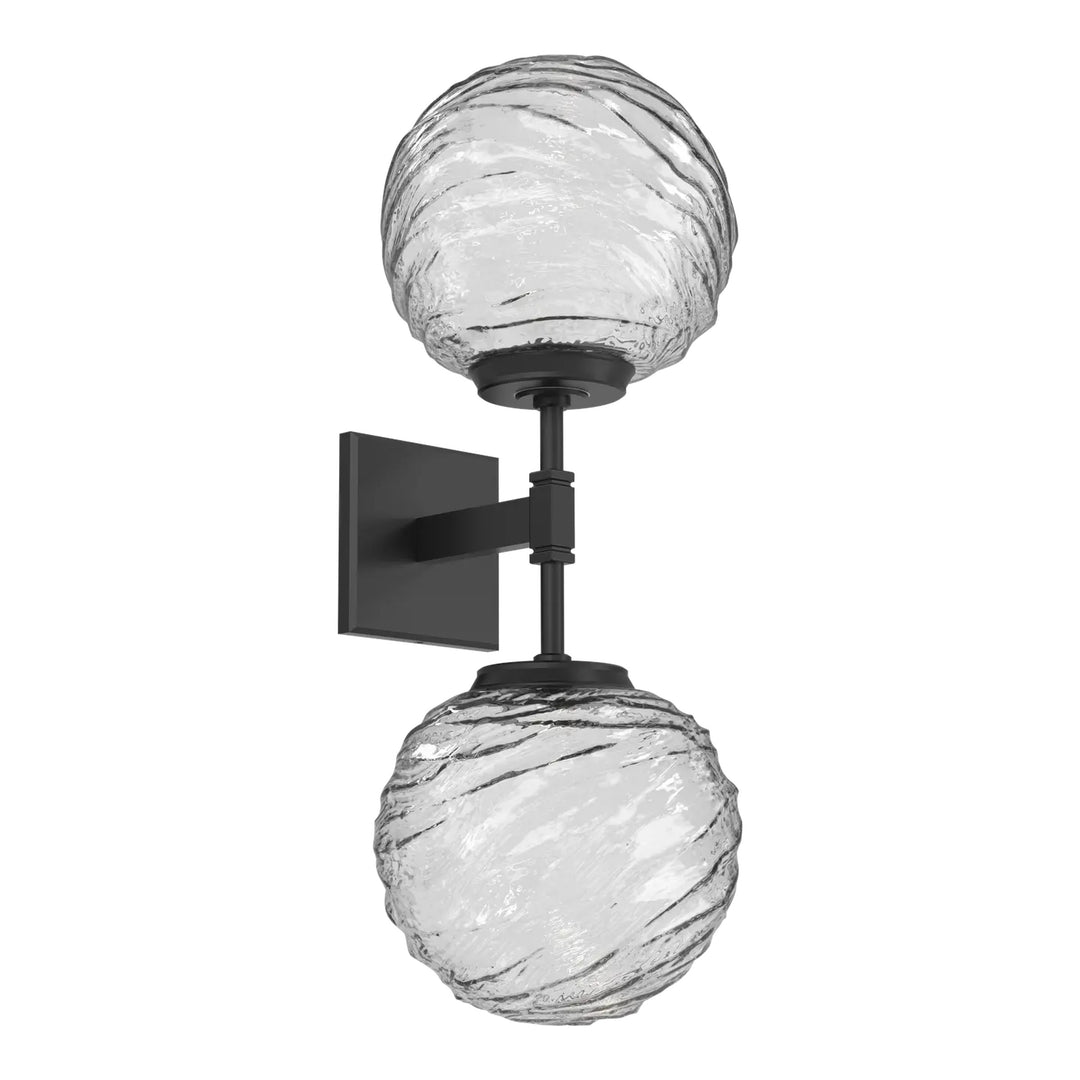 Gaia Double Sconce by Hammerton Studio in Matte Black