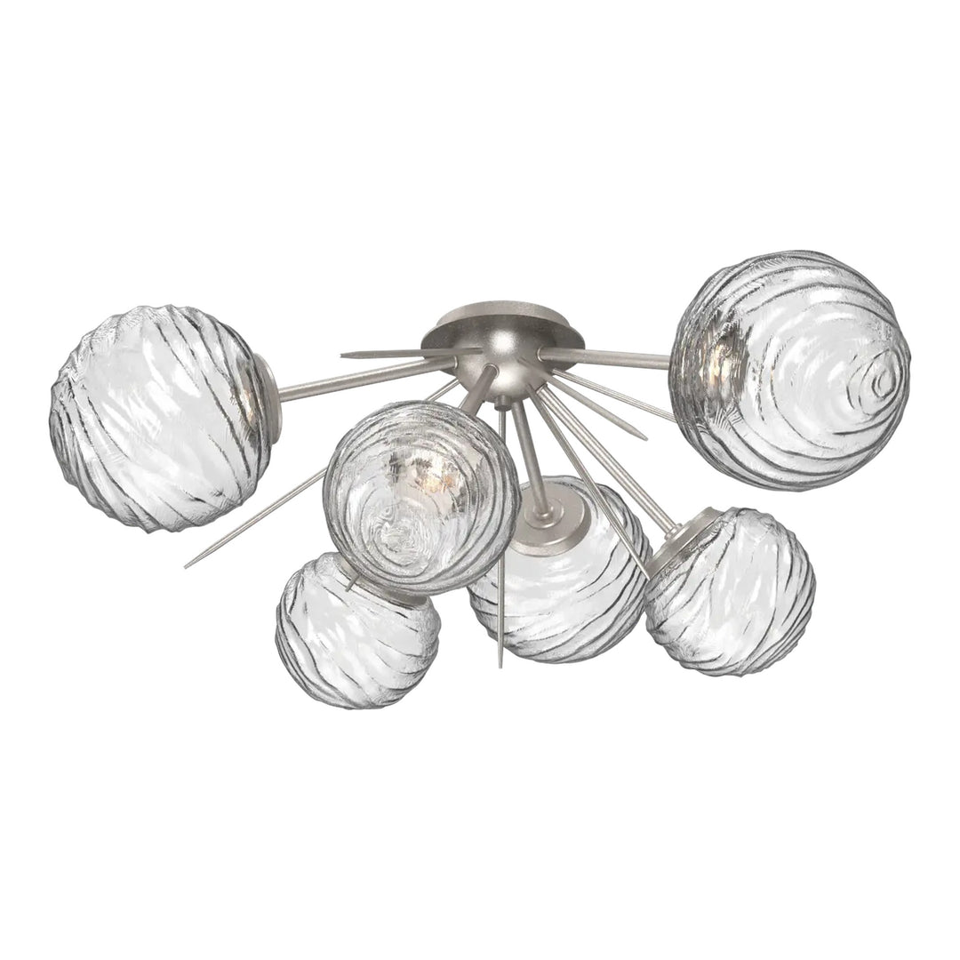 Gaia Half Starburst Flush Mount by Hammerton Studio in Beige Silver