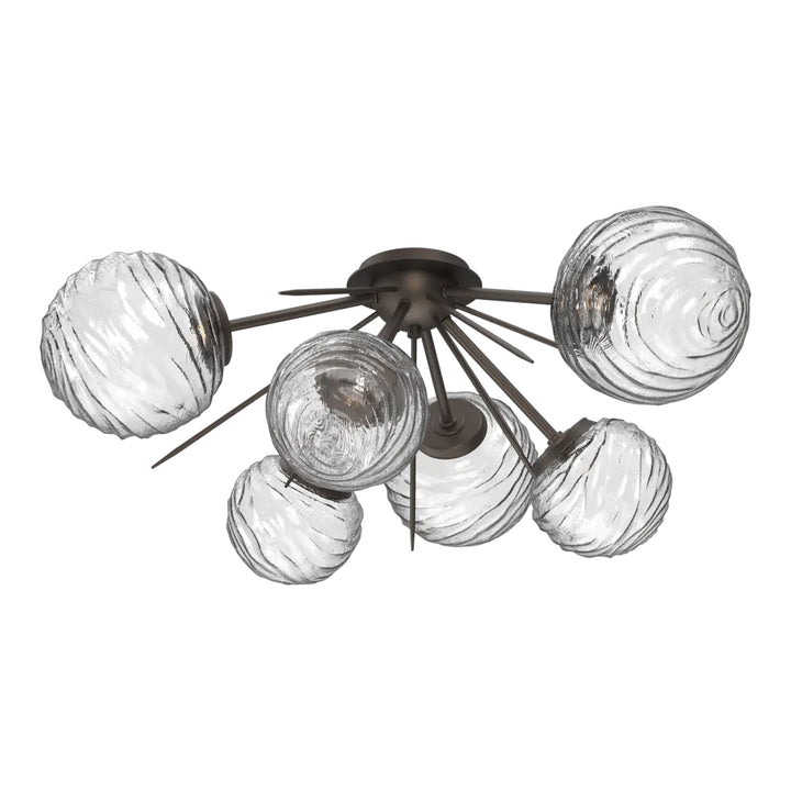 Gaia Half Starburst Flush Mount by Hammerton Studio in Flat Bronze
