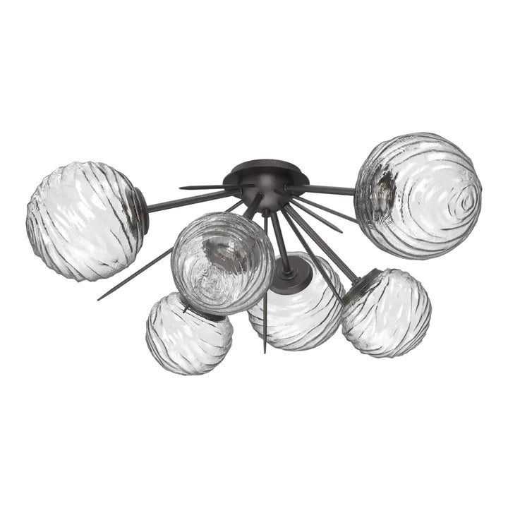 Gaia Half Starburst Flush Mount by Hammerton Studio in Graphite