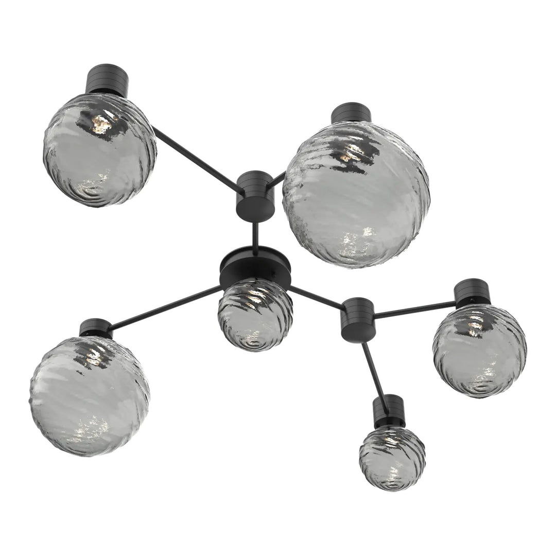 Gaia Hub &amp; Spoke by Hammerton Studio – 6 Light Linear in Matte Black