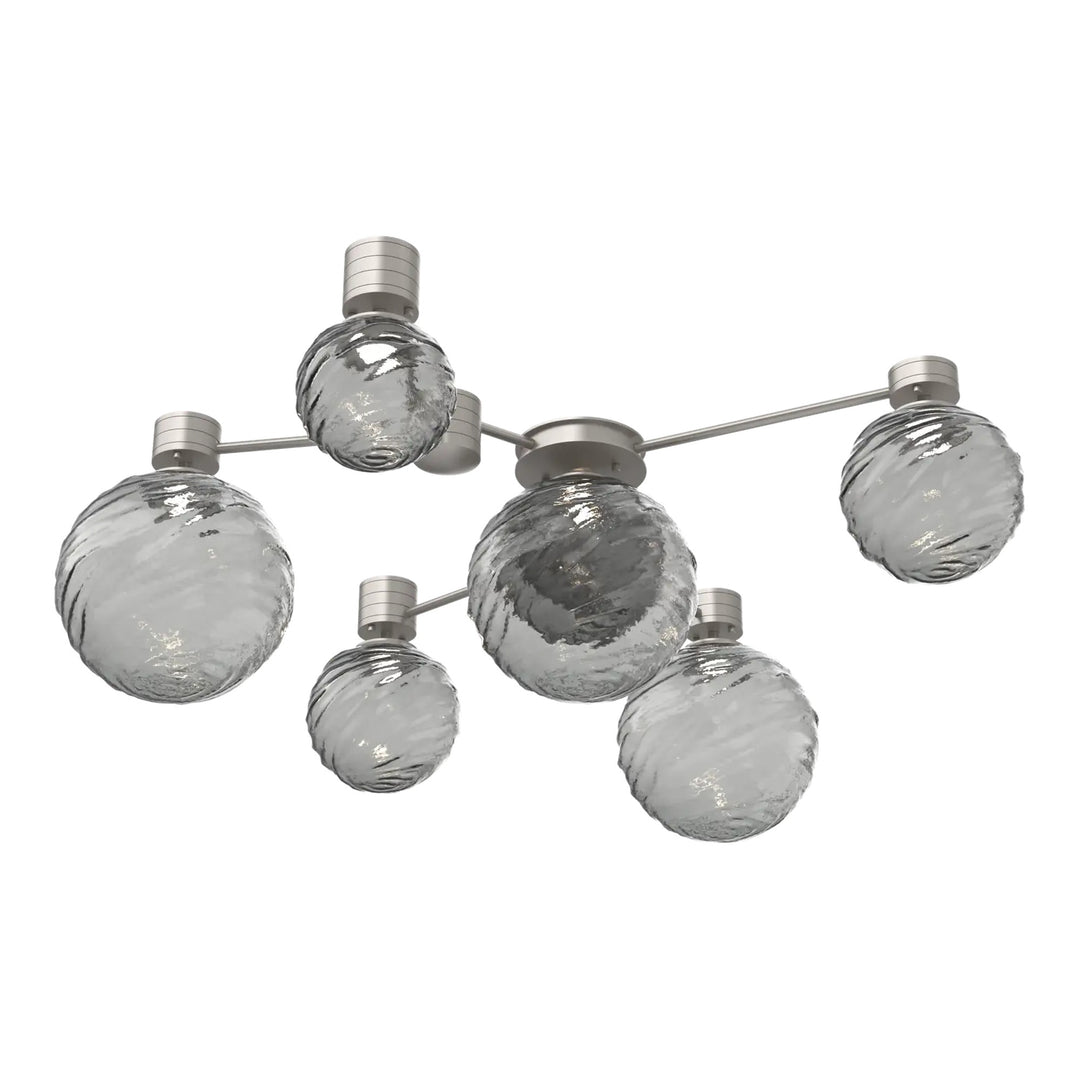Gaia Hub &amp; Spoke by Hammerton Studio – 6 Light Round in Beige Silver