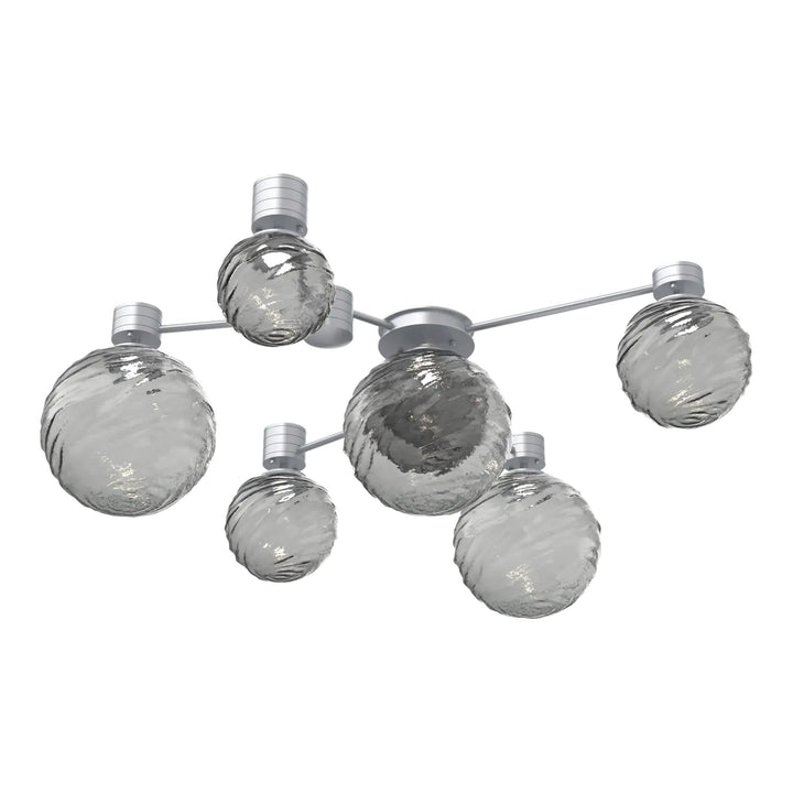 Gaia Hub &amp; Spoke by Hammerton Studio – 6 Light Round in Classic Silver