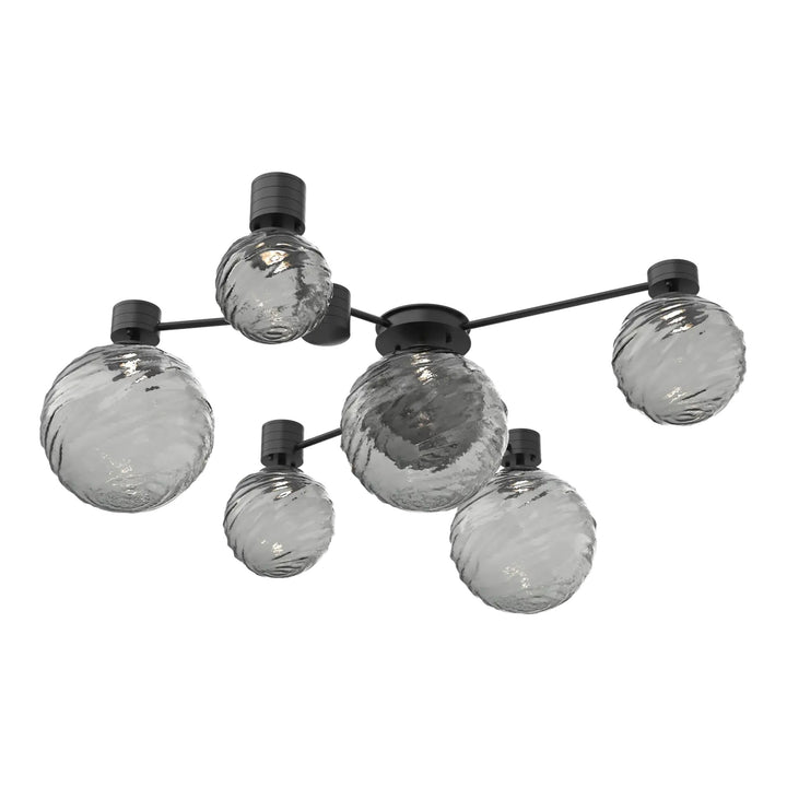 Gaia Hub &amp; Spoke by Hammerton Studio – 6 Light Round in Matte Black