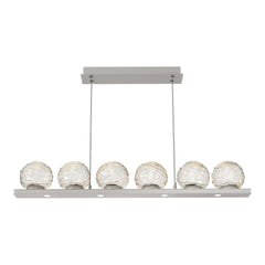 Gaia Linear Chandelier by Hammerton Studio – Medium in Beige Silver