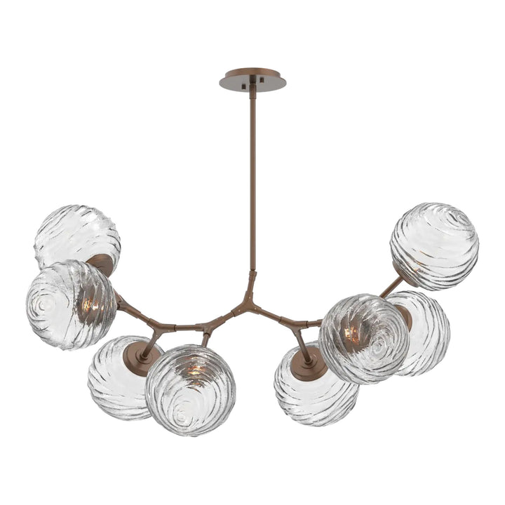 Gaia Modern Branch Chandelier by Hammerton Studio – 8 Lights in Burnished Bronze