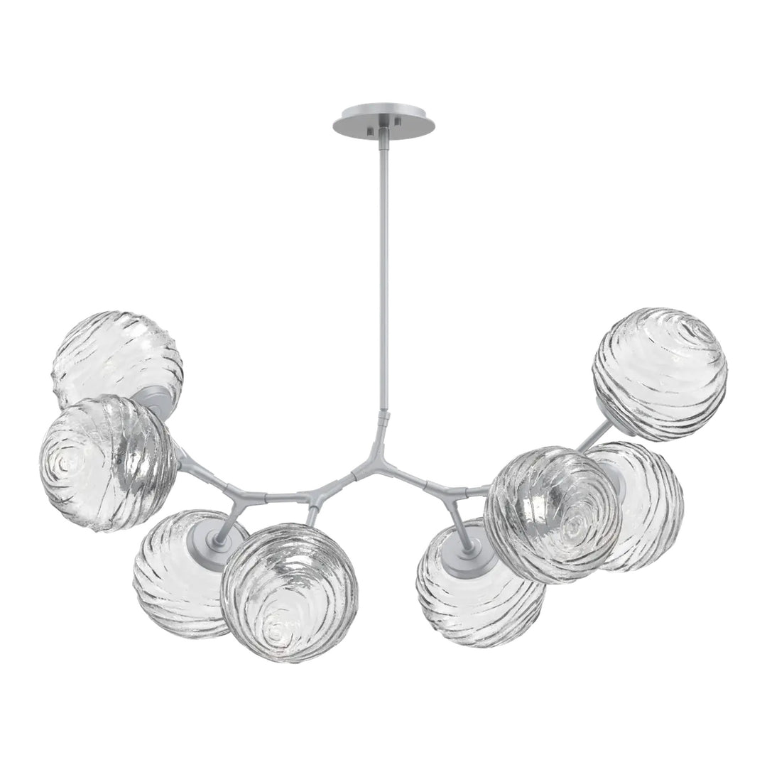 Gaia Modern Branch Chandelier by Hammerton Studio – 8 Lights in Classic Silver