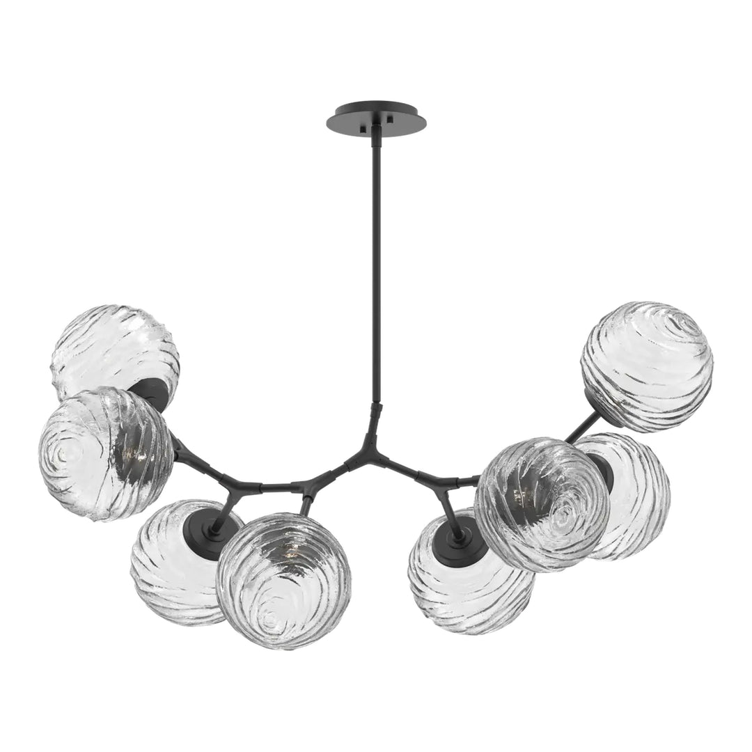 Gaia Modern Branch Chandelier by Hammerton Studio – 8 Lights in Matte Black