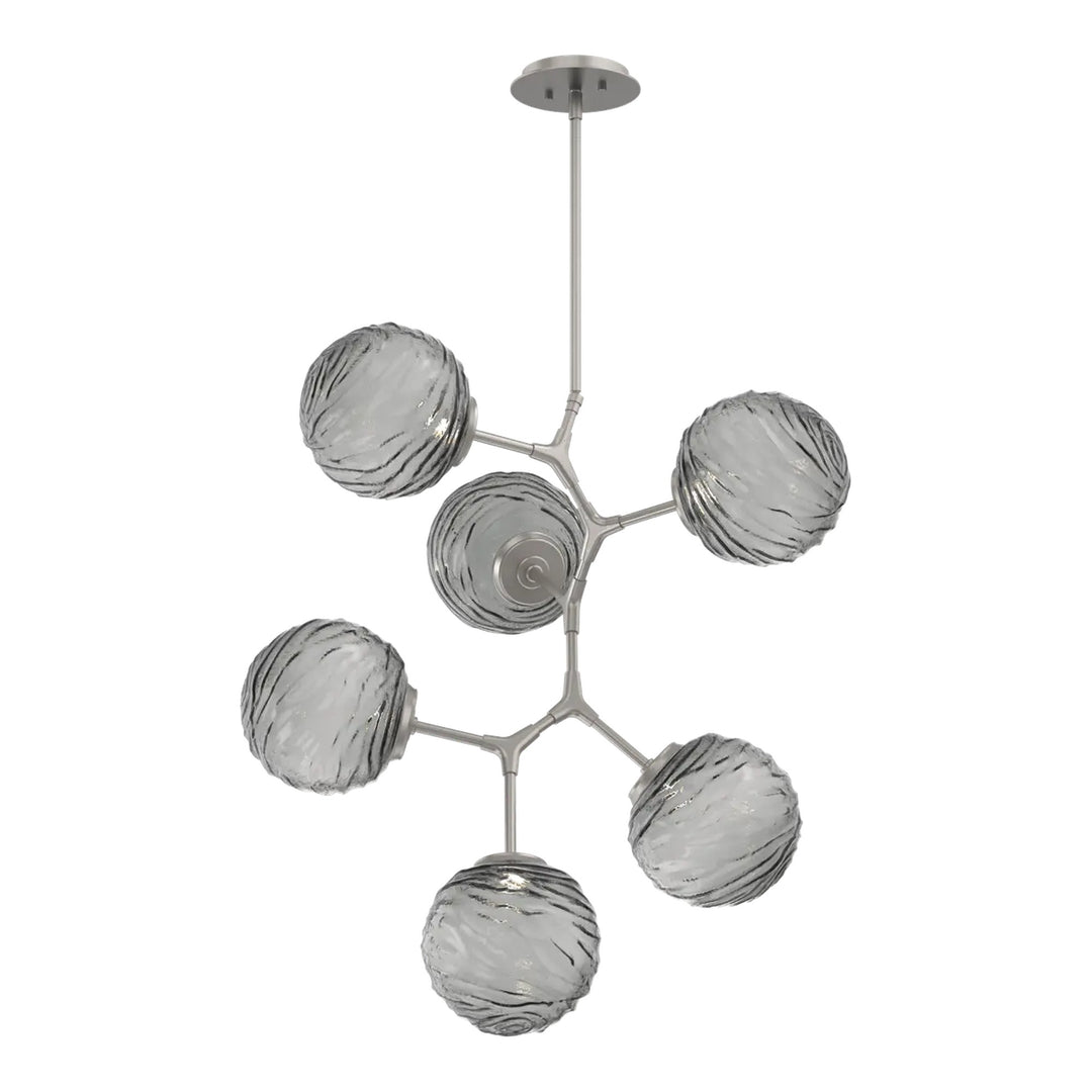 Gaia Modern Vine Chandelier by Hammerton Studio – 6 Lights in Beige Silver