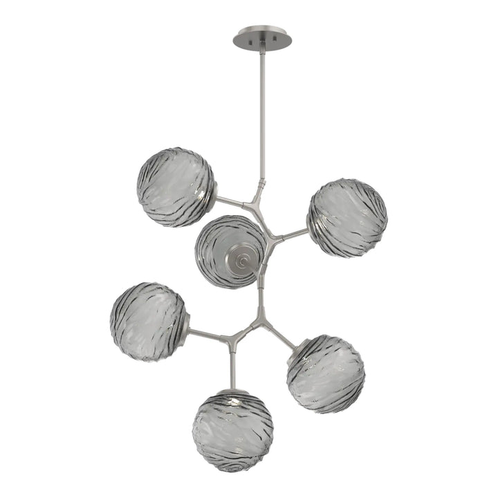 Gaia Modern Vine Chandelier by Hammerton Studio – 6 Lights in Beige Silver