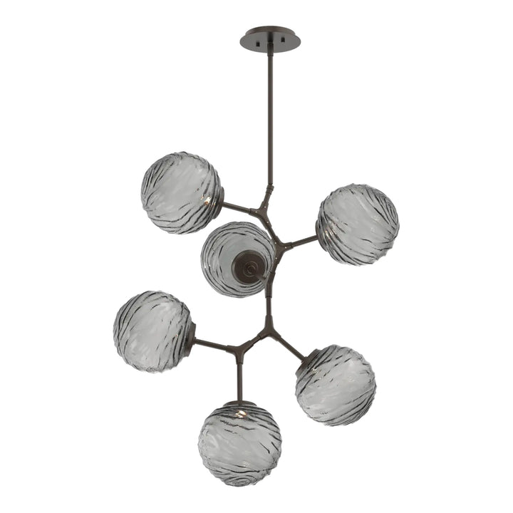 Gaia Modern Vine Chandelier by Hammerton Studio – 6 Lights in Flat Bronze