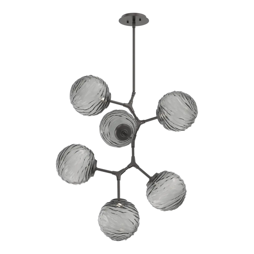 Gaia Modern Vine Chandelier by Hammerton Studio – 6 Lights in Graphite