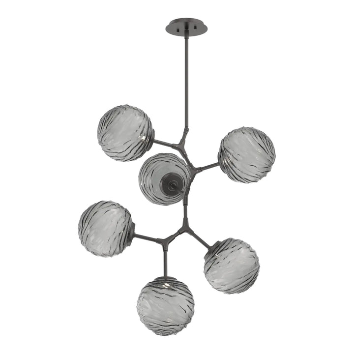 Gaia Modern Vine Chandelier by Hammerton Studio – 6 Lights in Graphite