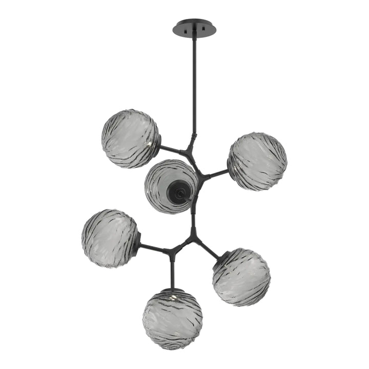Gaia Modern Vine Chandelier by Hammerton Studio – 6 Lights in Matte Black