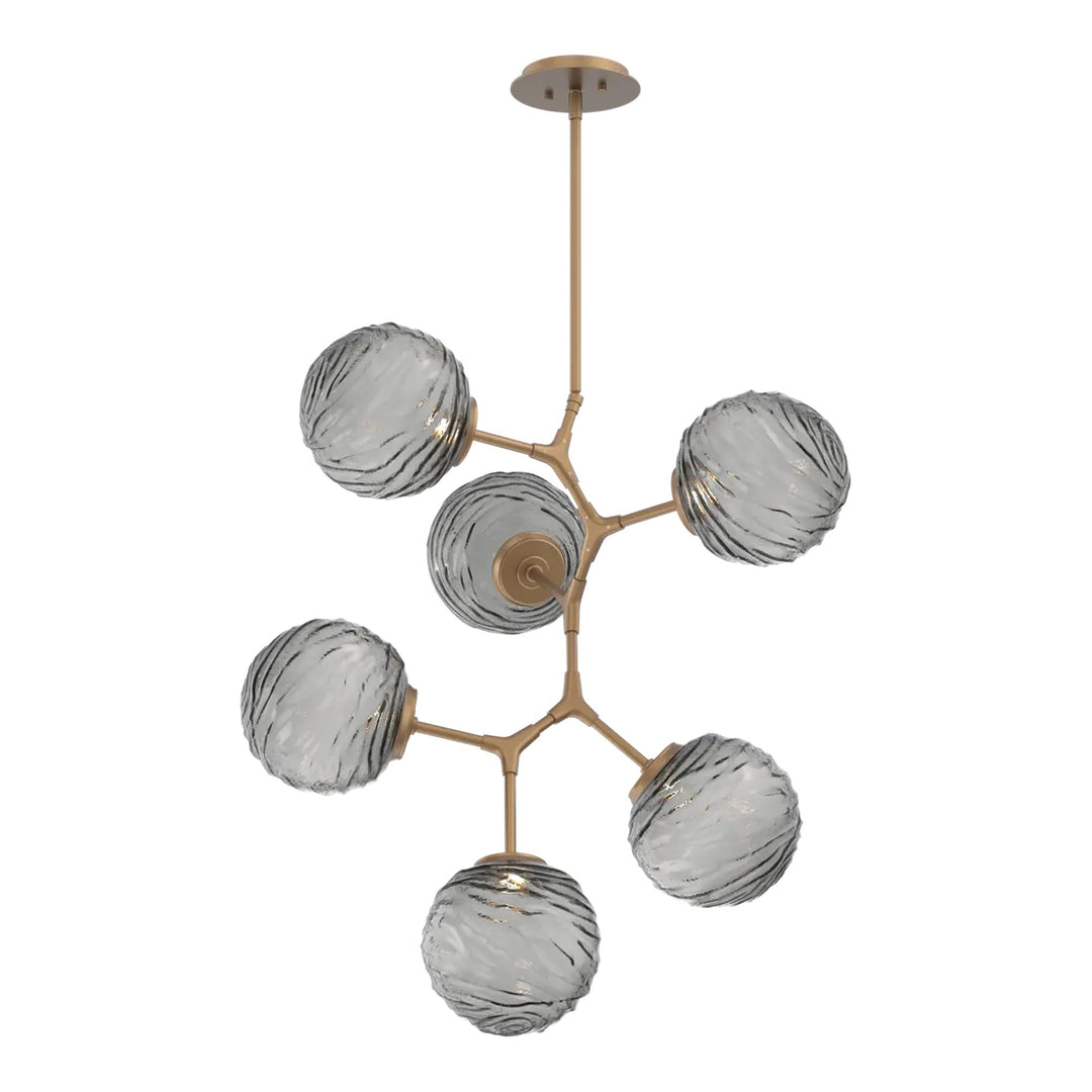 Gaia Modern Vine Chandelier by Hammerton Studio – 6 Lights in Novel Brass