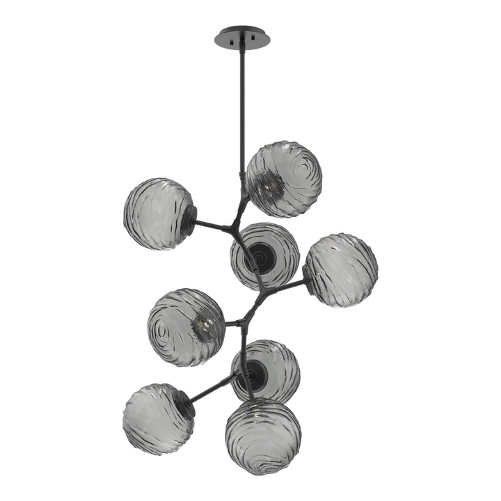 Gaia Modern Vine Chandelier by Hammerton Studio – 8 Lights in Matte Black