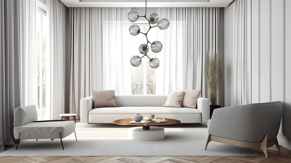 Gaia Modern Vine Chandelier by Hammerton Studio in a styled interior