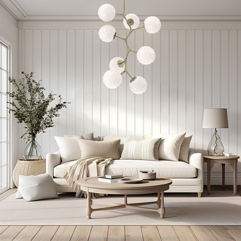 Gaia Modern Vine Chandelier by Hammerton Studio in a styled interior