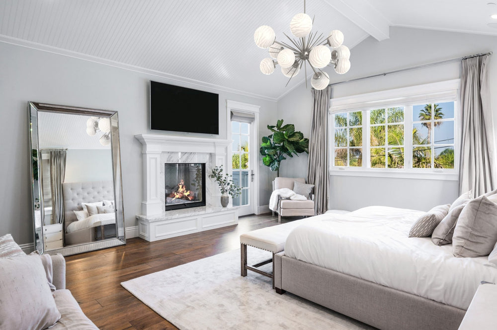 Gaia Oval Starburst Chandelier by Hammerton Studio in a styled interior