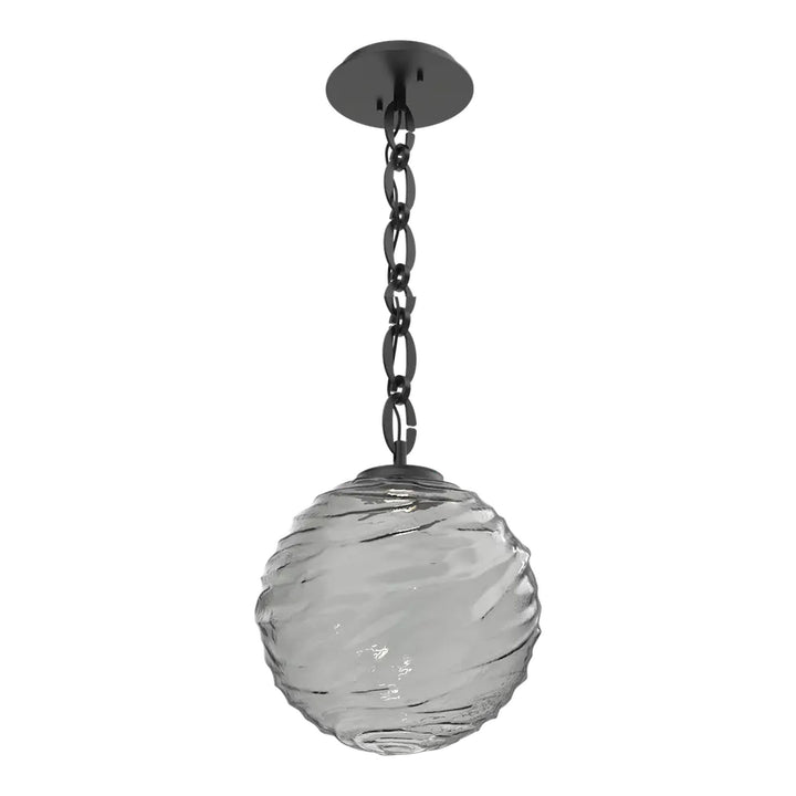 Gaia Pendant by Hammerton Studio – Large in Matte Black on Oval Chain
