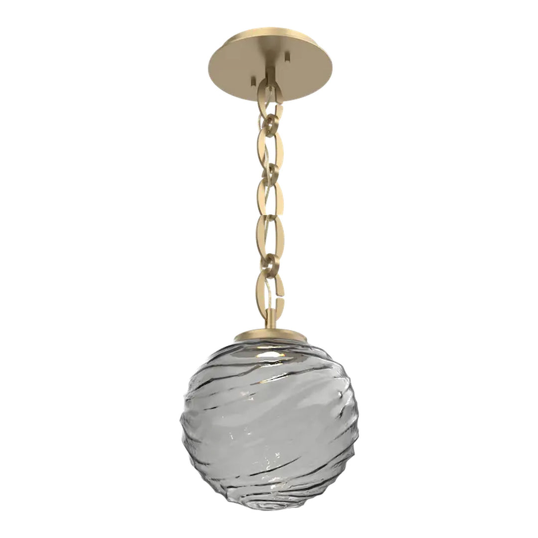 Gaia Pendant by Hammerton Studio – Medium in Gilded Brass on Oval Chain