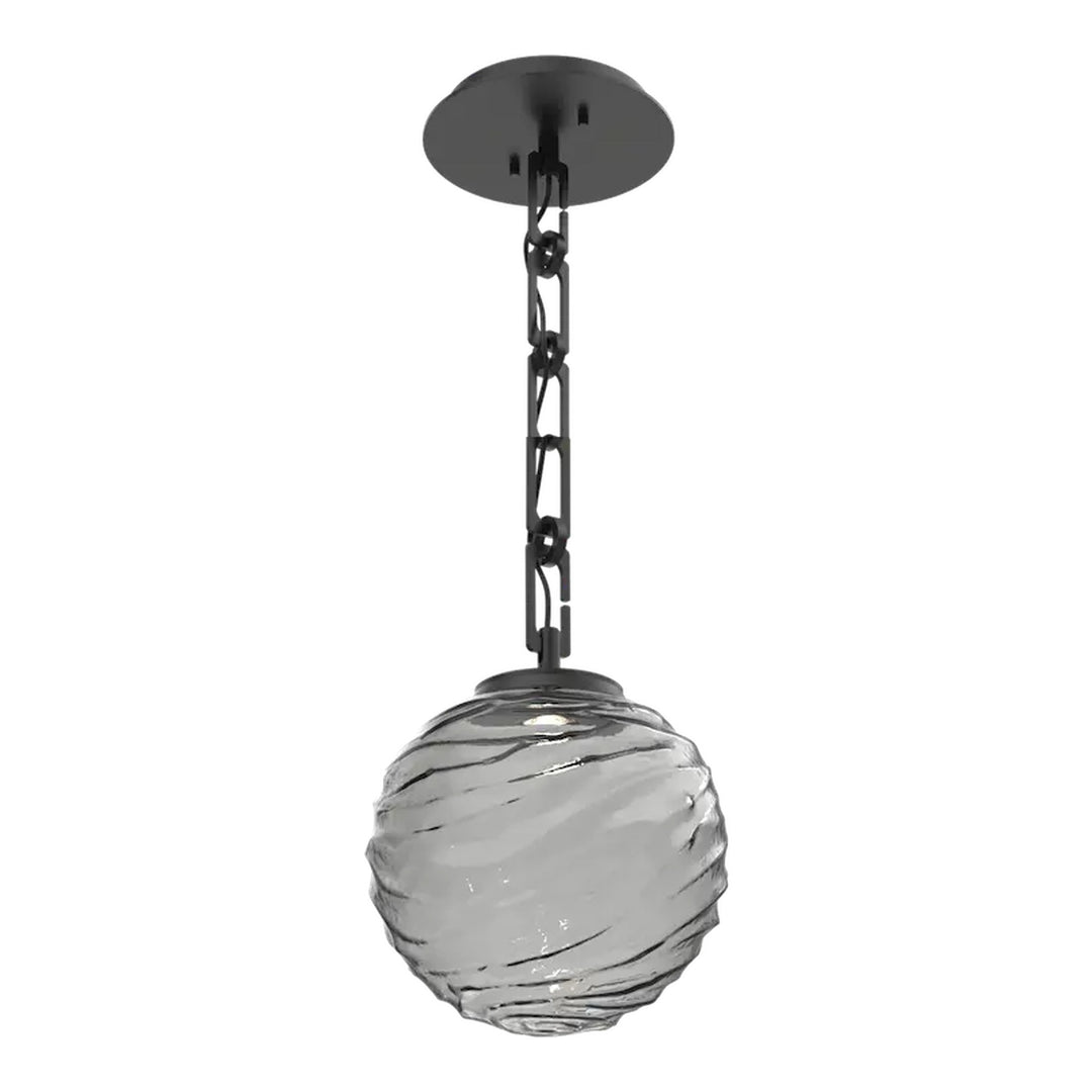 Gaia Pendant by Hammerton Studio – Medium in Matte Black on Rectangular Chain