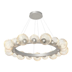 Gaia Radial Ring Chandelier by Hammerton Studio – Large in Beige Silver