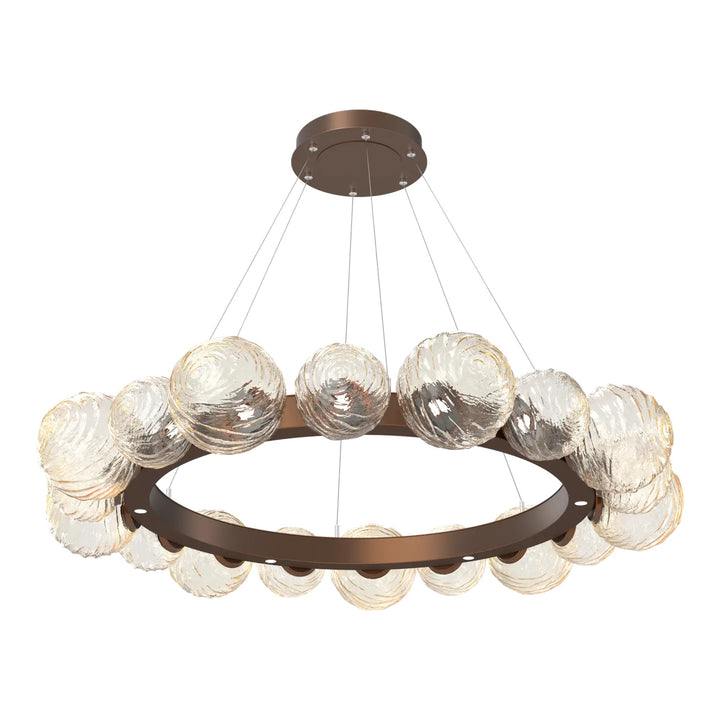 Gaia Radial Ring Chandelier by Hammerton Studio – Large in Burnished Bronze