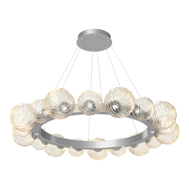 Gaia Radial Ring Chandelier by Hammerton Studio – Large in Classic Silver