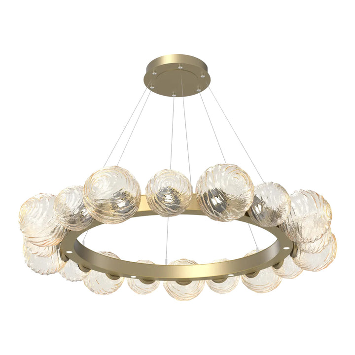 Gaia Radial Ring Chandelier by Hammerton Studio – Large in Gilded Brass