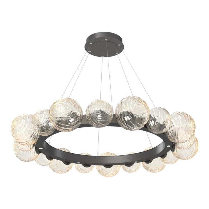 Gaia Radial Ring Chandelier by Hammerton Studio – Large in Graphite