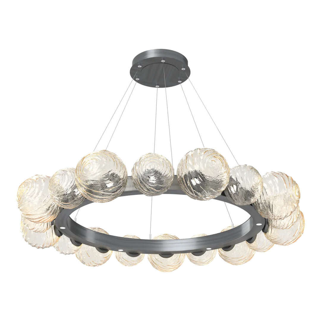 Gaia Radial Ring Chandelier by Hammerton Studio – Large in Gunmetal