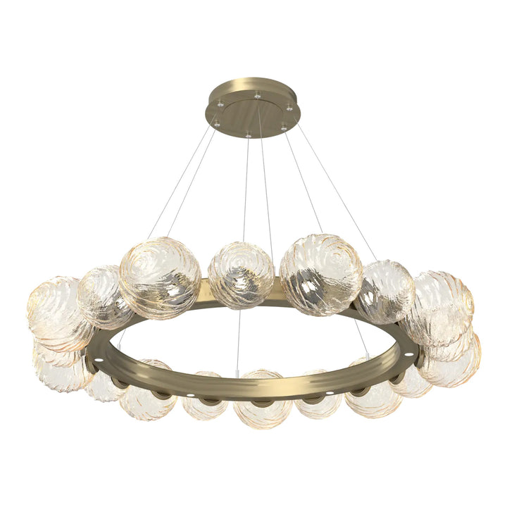 Gaia Radial Ring Chandelier by Hammerton Studio – Large in Heritage Brass