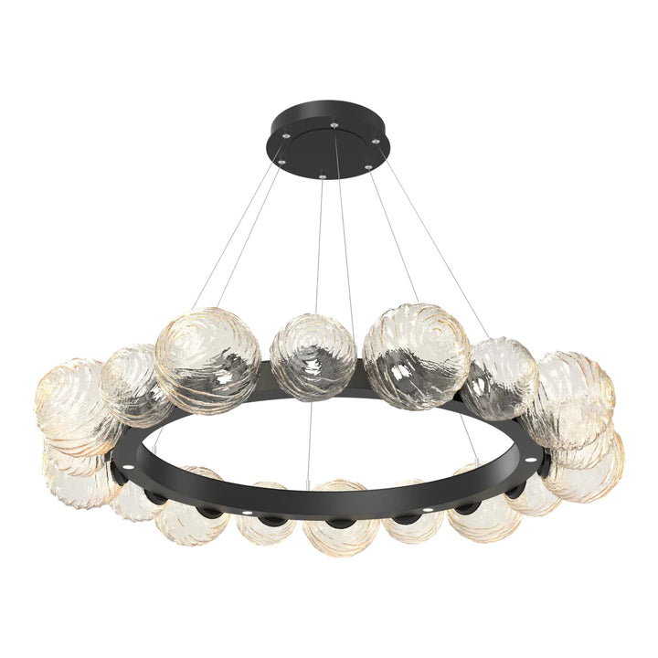 Gaia Radial Ring Chandelier by Hammerton Studio – Large in Matte Black