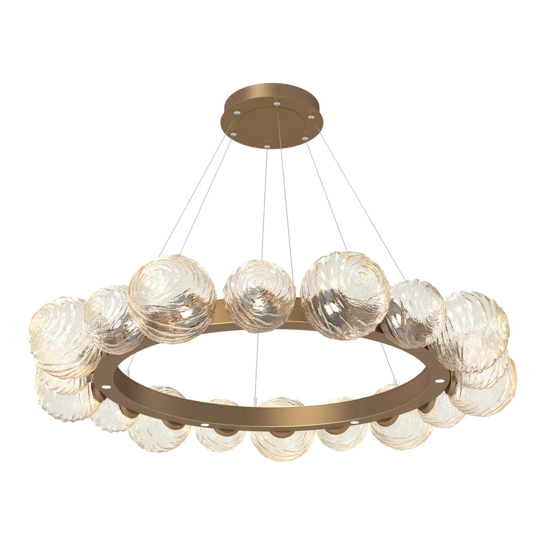Gaia Radial Ring Chandelier by Hammerton Studio – Large in Novel Brass