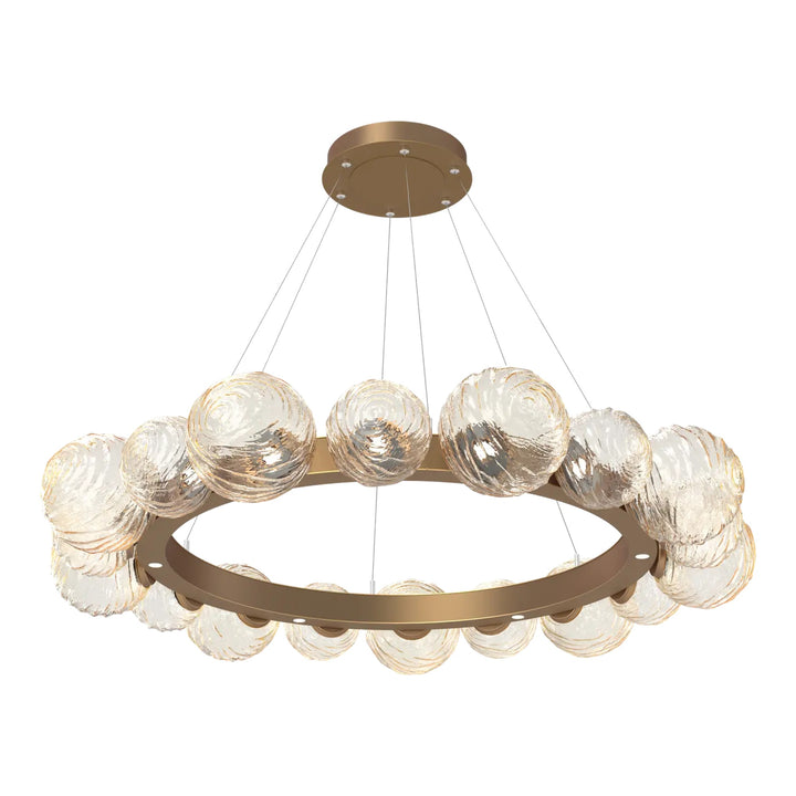 Gaia Radial Ring Chandelier by Hammerton Studio – Large in Novel Brass