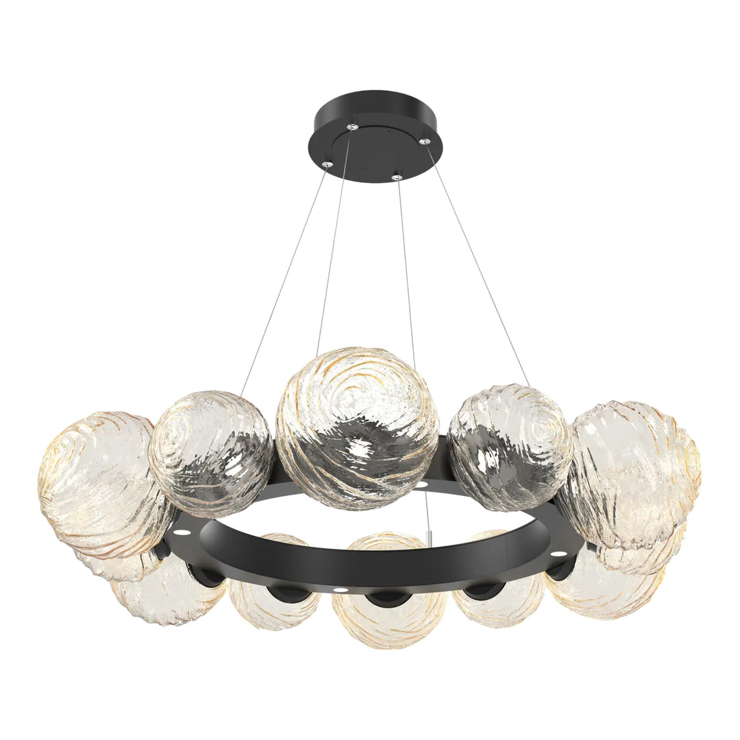 Gaia Radial Ring Chandelier by Hammerton Studio – Medium in Matte Black