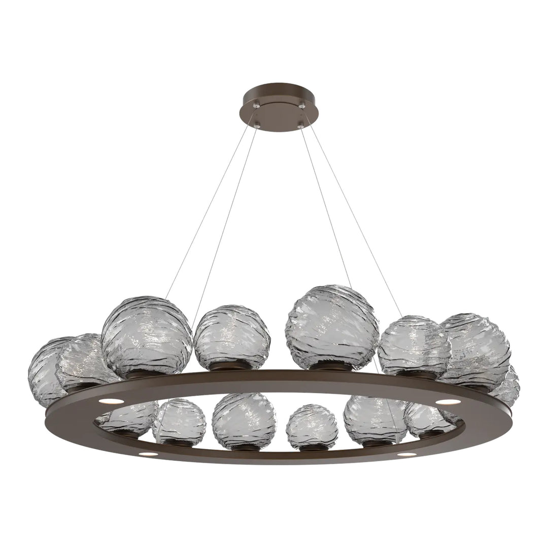 Gaia Ring Chandelier by Hammerton Studio – Large in Flat Bronze