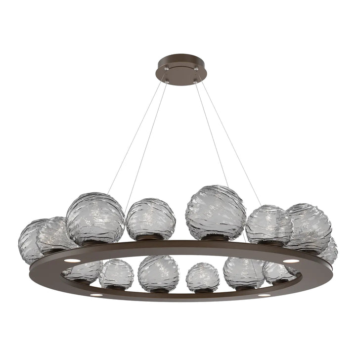 Gaia Ring Chandelier by Hammerton Studio – Large in Flat Bronze