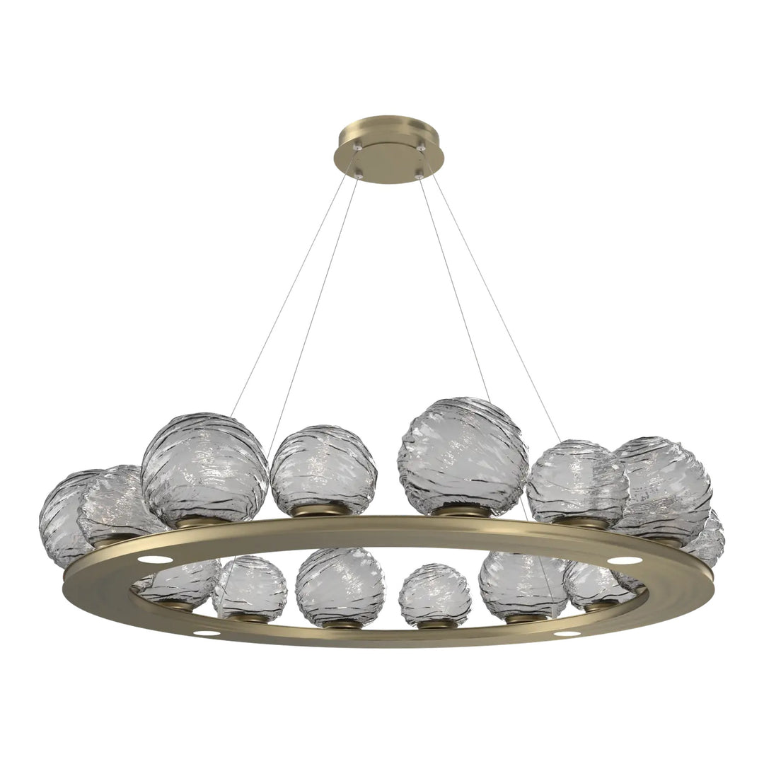 Gaia Ring Chandelier by Hammerton Studio – Large in Heritage Brass