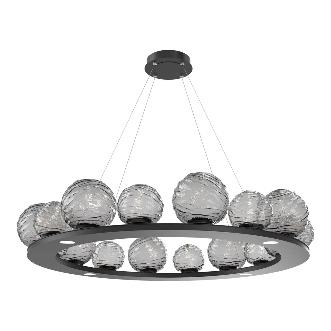 Gaia Ring Chandelier by Hammerton Studio – Large in Matte Black